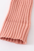 Coral Pink knit pom pom beanie hat baby toddler adult - 6