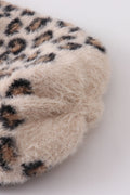 Beige leopard beanie hat toddler adult - 5