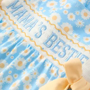 Mama’s Bestie Daisy Smocked Baby Girl Dress