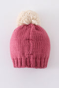 Pink BE MINE knit beanie pom pom hat - 5