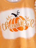 Fall Thanksgiving Halloween 3 pieces Short sleeve O-neck T-shirt - 3