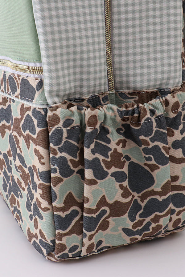 Camouflage bear print backpack