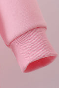 Pink heart love smile sequin fleece mom&me sweatshrit - 6