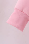 Pink heart love smile sequin fleece mom&me sweatshrit - 11