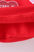 Red heart love smile sequin fleece mom&me sweatshrit - 6