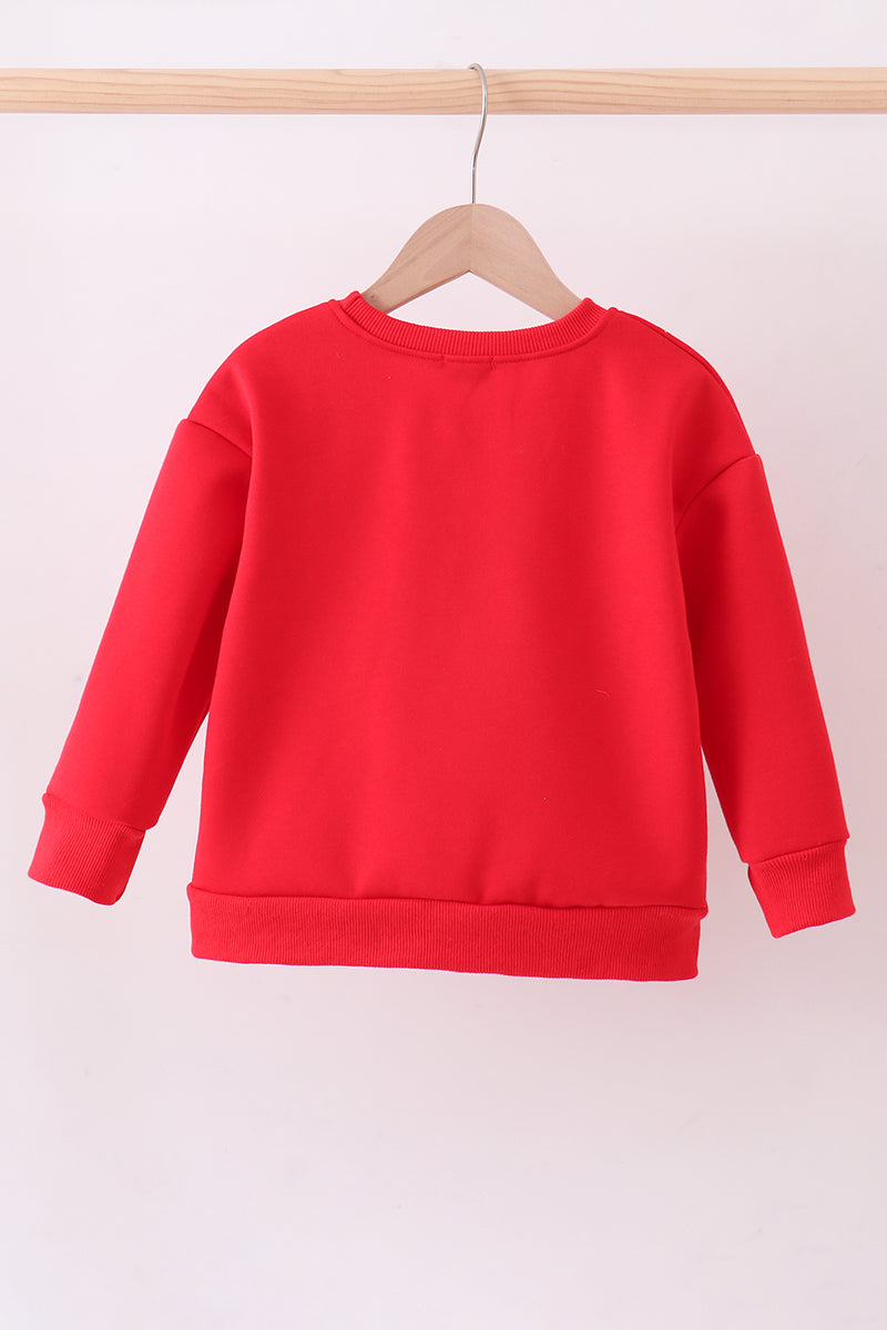 Red heart love smile sequin fleece mom&me sweatshrit - 7