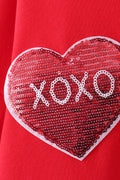 Red heart love smile sequin fleece mom&me sweatshrit - 10