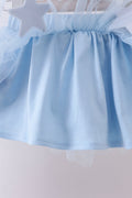 Blue bow star sequin skort set - 5