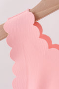 Pink Scalloped Yoga Skorts Set - 6