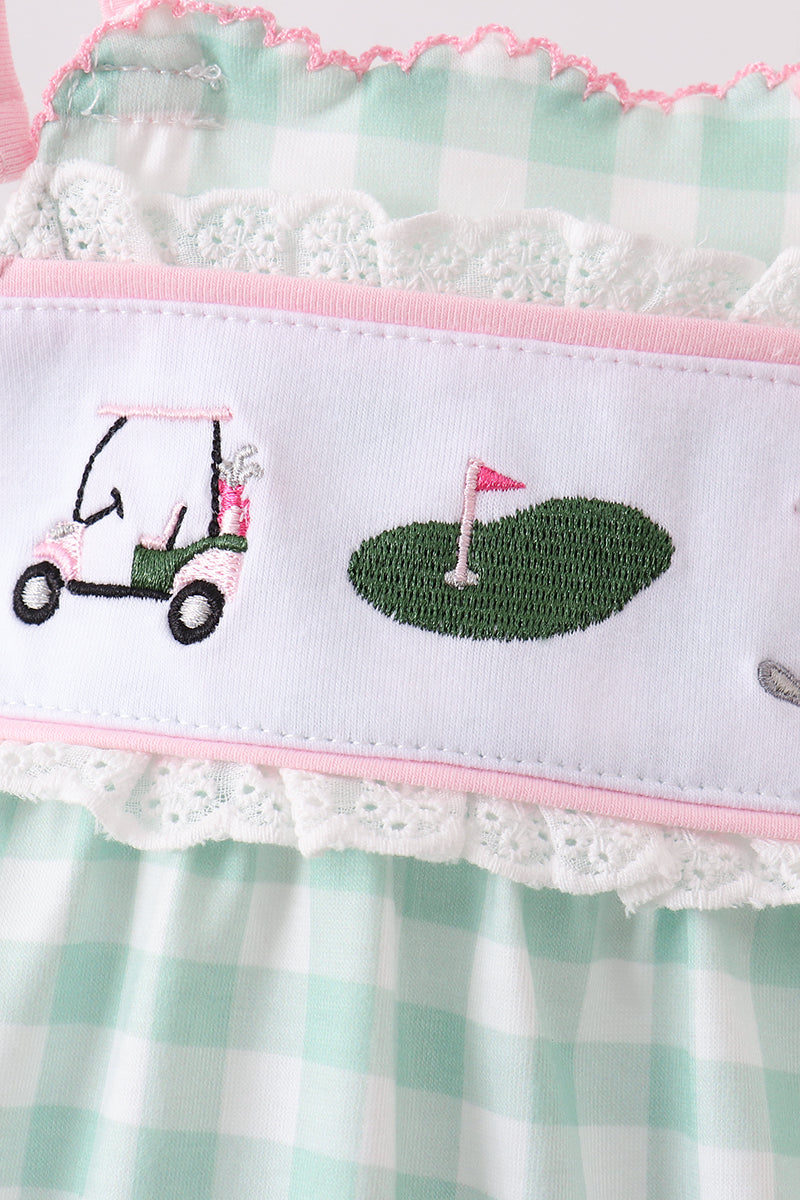 Green Golf Embroidered Bubble - 2