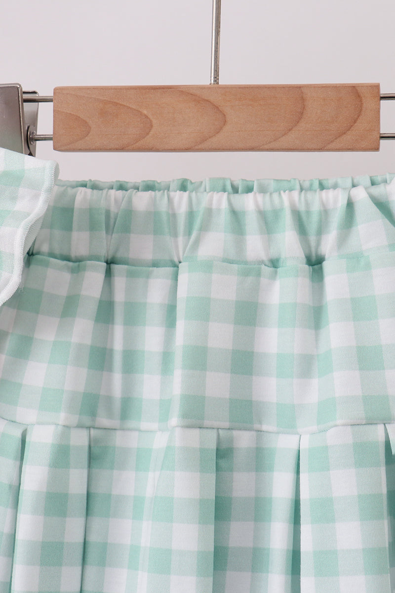 Green Golf Embroidered Skorts Set - 4