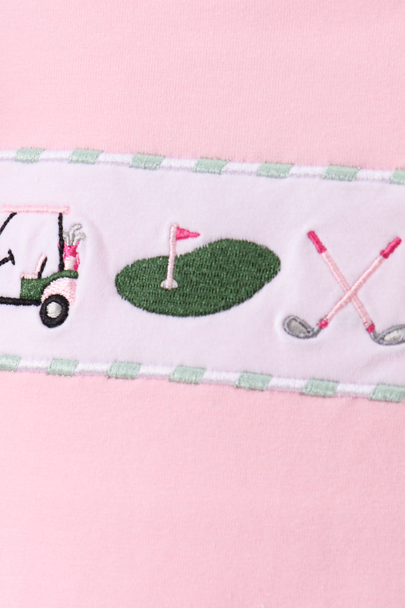 Green Golf Embroidered Skorts Set - 5