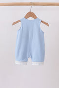 Blue Sailboat Embroidered Jon Jon - 4