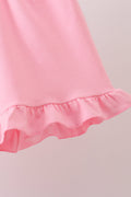 Pink Bow Print Ruffle Shorts Set - 4
