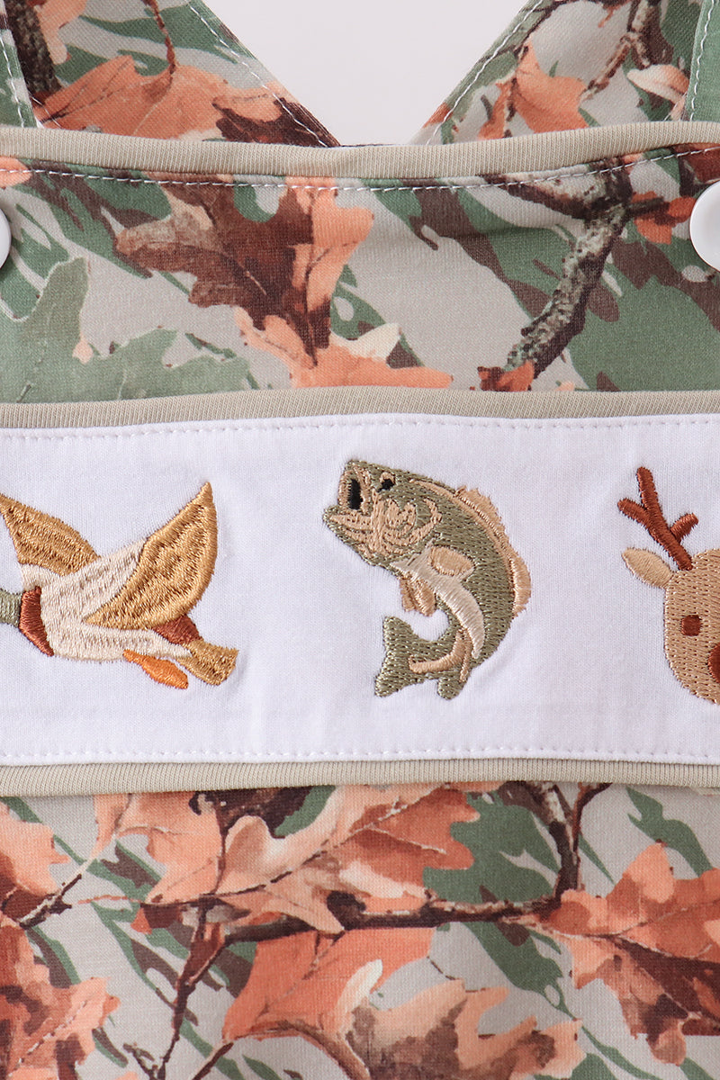 Camo Wildlife Embroidered Jon Jon - 3