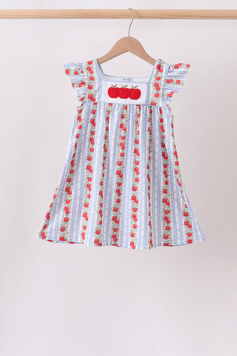 Red Apple Applique Dress - 1