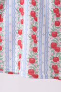 Red Apple Applique Dress - 4