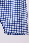 Navy Apple Embroidered Gingham Jon Jon - 4