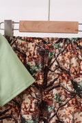 Green Hunting Print Pants Set - 2