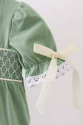 Sage collar smocked lace bubble - 2