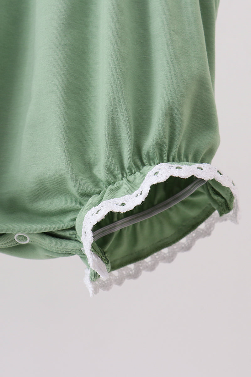 Sage collar smocked lace bubble - 4