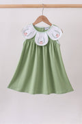 Sage Pumpkin Embroidered Dress - 1