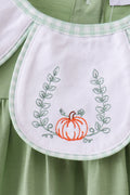 Sage Pumpkin Embroidered Dress - 2