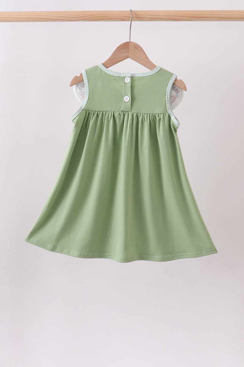 Sage Pumpkin Embroidered Dress - 3