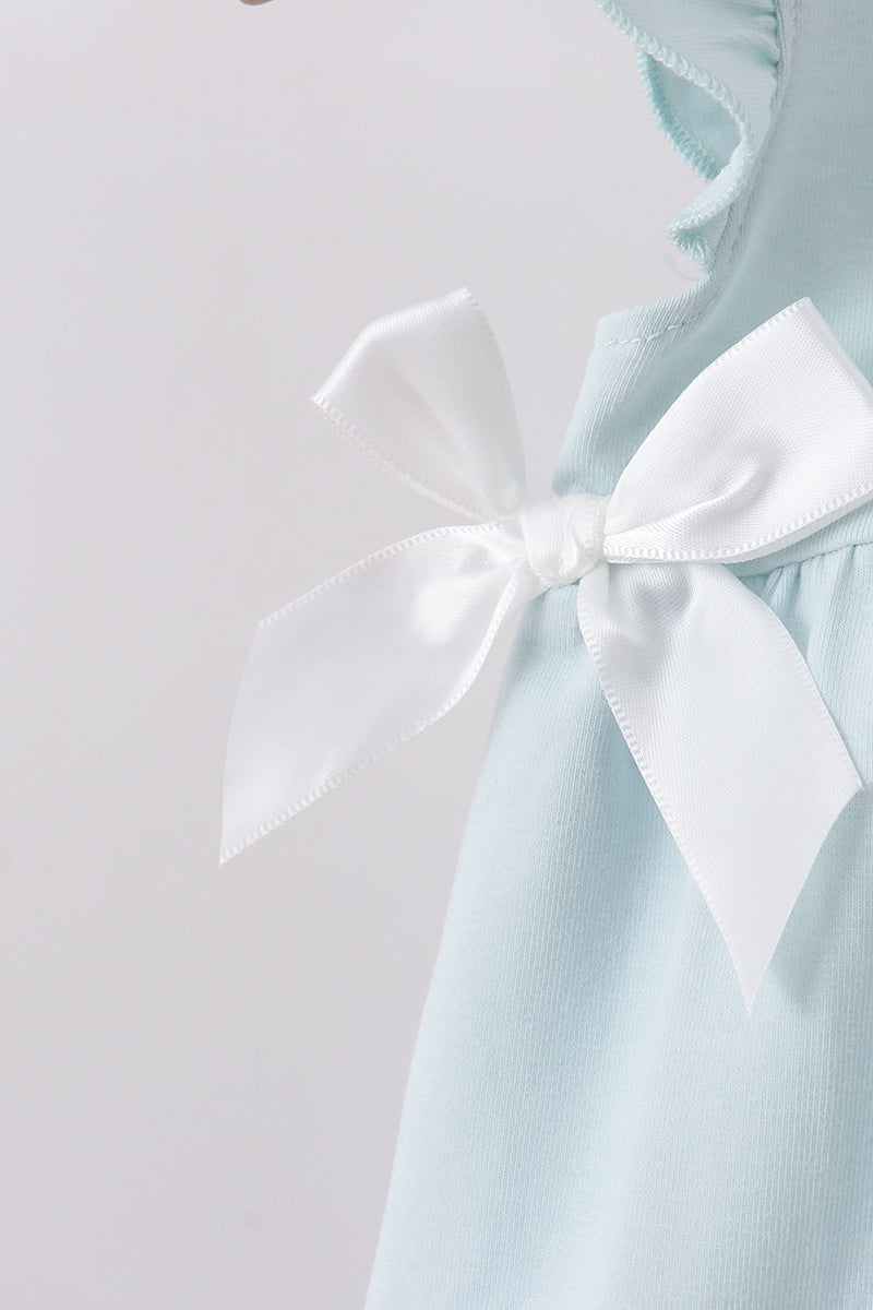 Light blue character embroidery ruffle bubble - 3