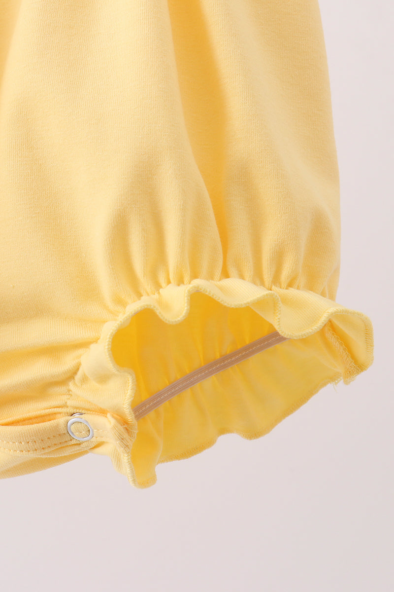 Mustard character embroidery ruffle bubble - 3