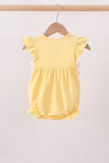 Mustard character embroidery ruffle bubble - 5