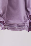 Purple character embroidery ruffle bubble - 3