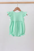 Green character embroidery ruffle bubble - 6