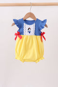 Royal blue&mustard character ruffle bubble - 1