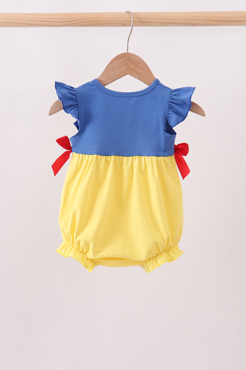 Royal blue&mustard character ruffle bubble - 5