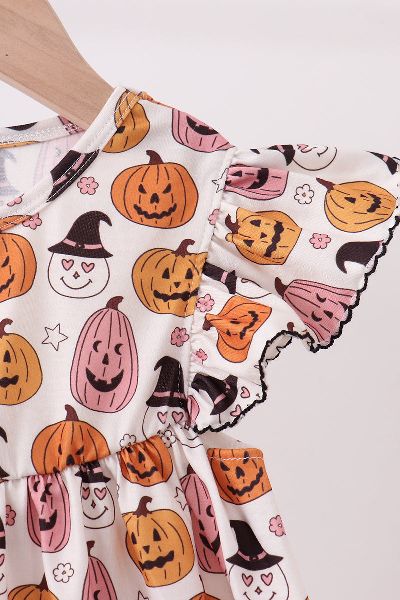 Pumpkin ruffle dress - 3