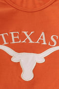 Rust Texas embroidery bow skorts set - 2
