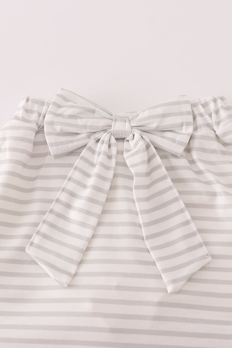 Rust Texas embroidery bow skorts set - 4
