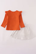 Rust Texas embroidery bow skorts set - 6