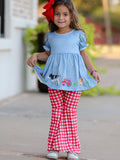 Farm Animals Bell Bottom Girls Outfit - 1