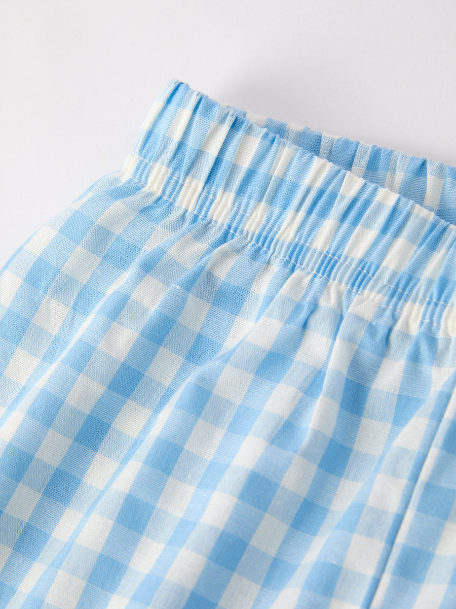 Blue Smocked Christening Bishop Boys Set