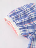 BACK TO SCHOOL Pocket Applique Check Girls Dress - 3