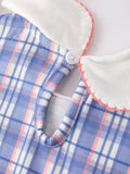 BACK TO SCHOOL Pocket Applique Check Girls Dress - 5