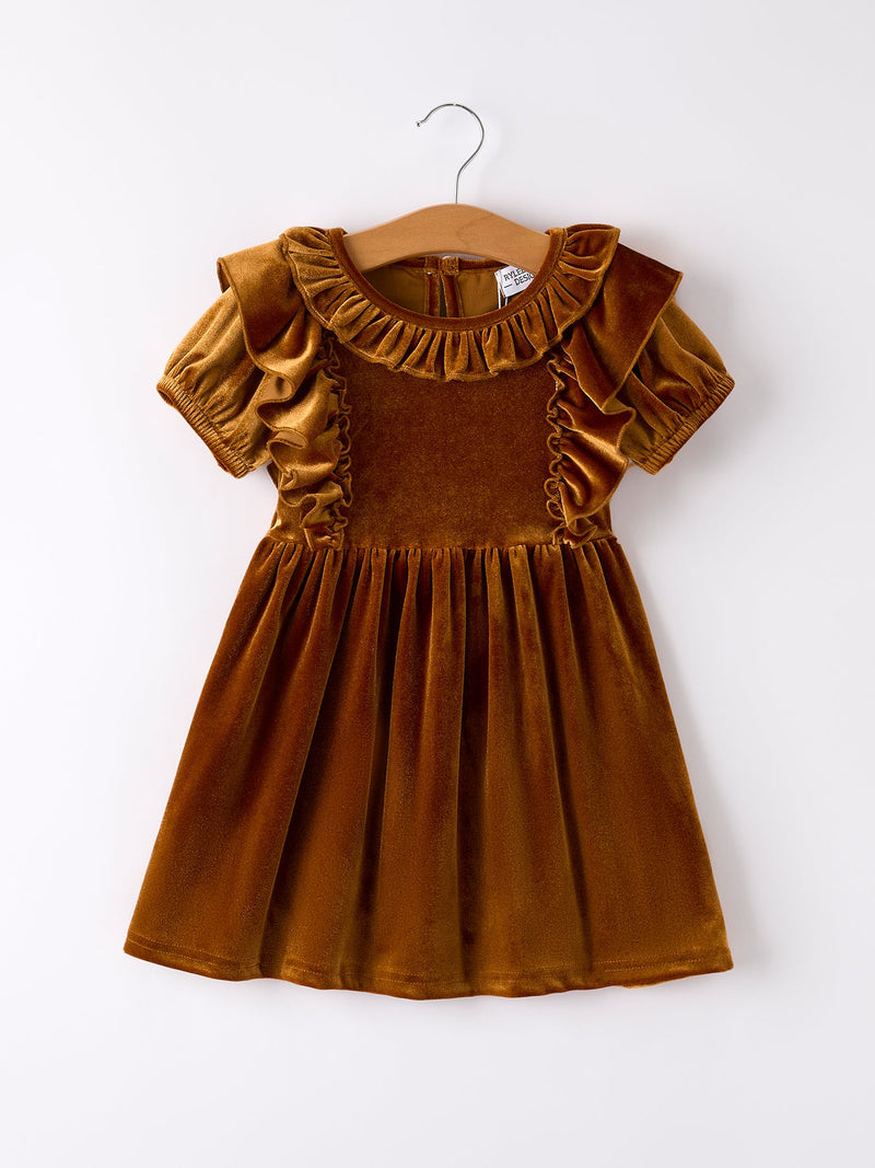 Autumn Velvet Girls Dress-Multiple colors available - 1