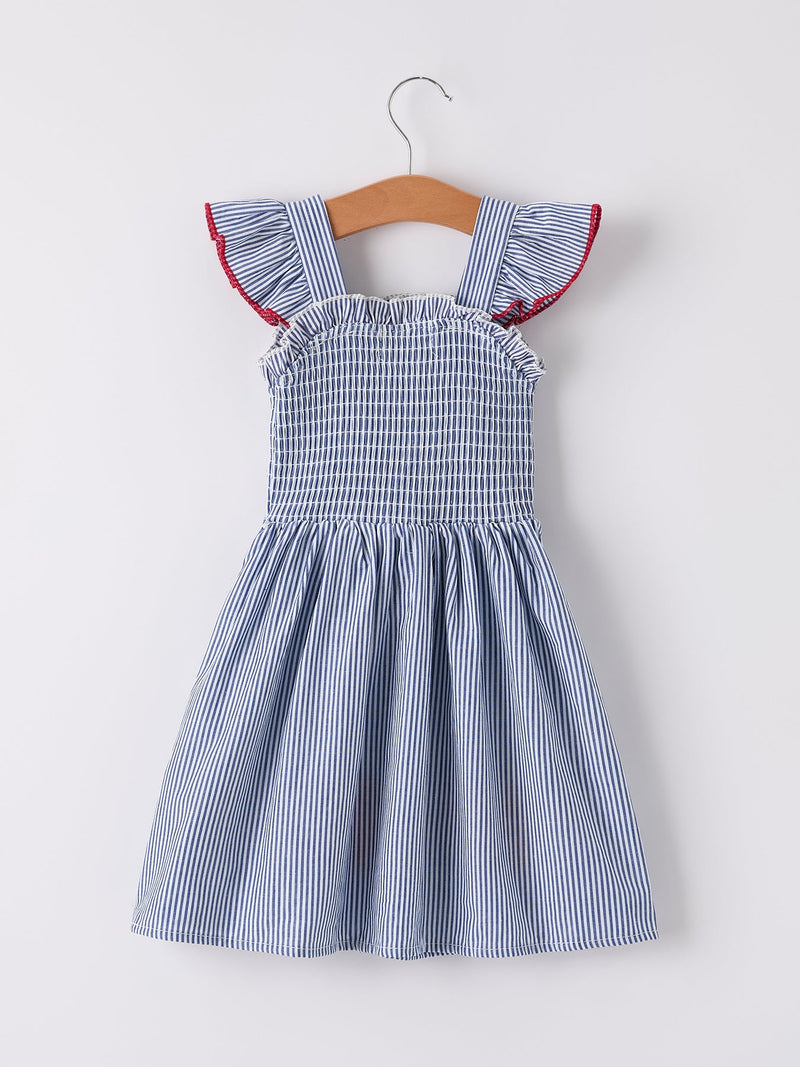 BACK TO SCHOOL Apple Applique Girls Dress - 2