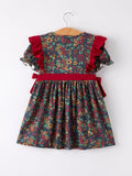 Vintage Floral Smocked Church Christ Bishop Christening Girl Dress - 8