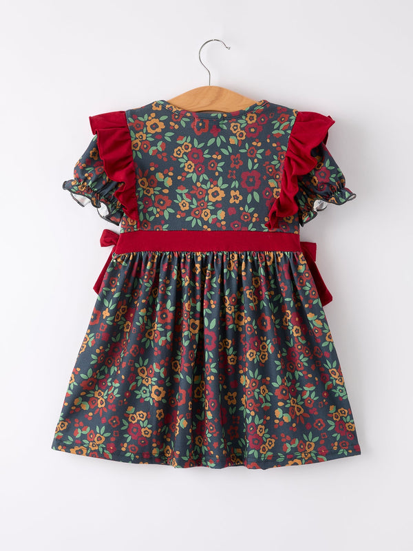 Vintage Floral Smocked Church Christ Bishop Christening Girl Dress