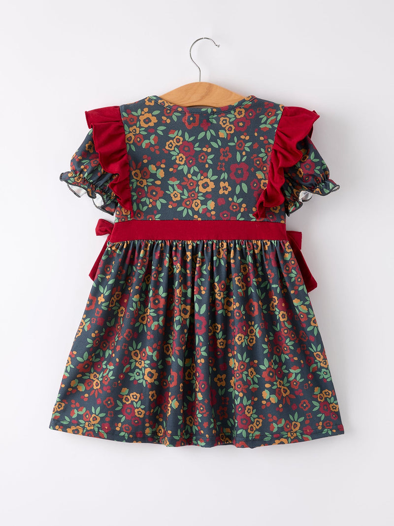 Vintage Floral Smocked Church Christ Bishop Christening Girl Dress - 8