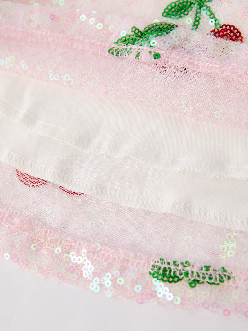Sweet Cherry Sequins Cute Dress - 9