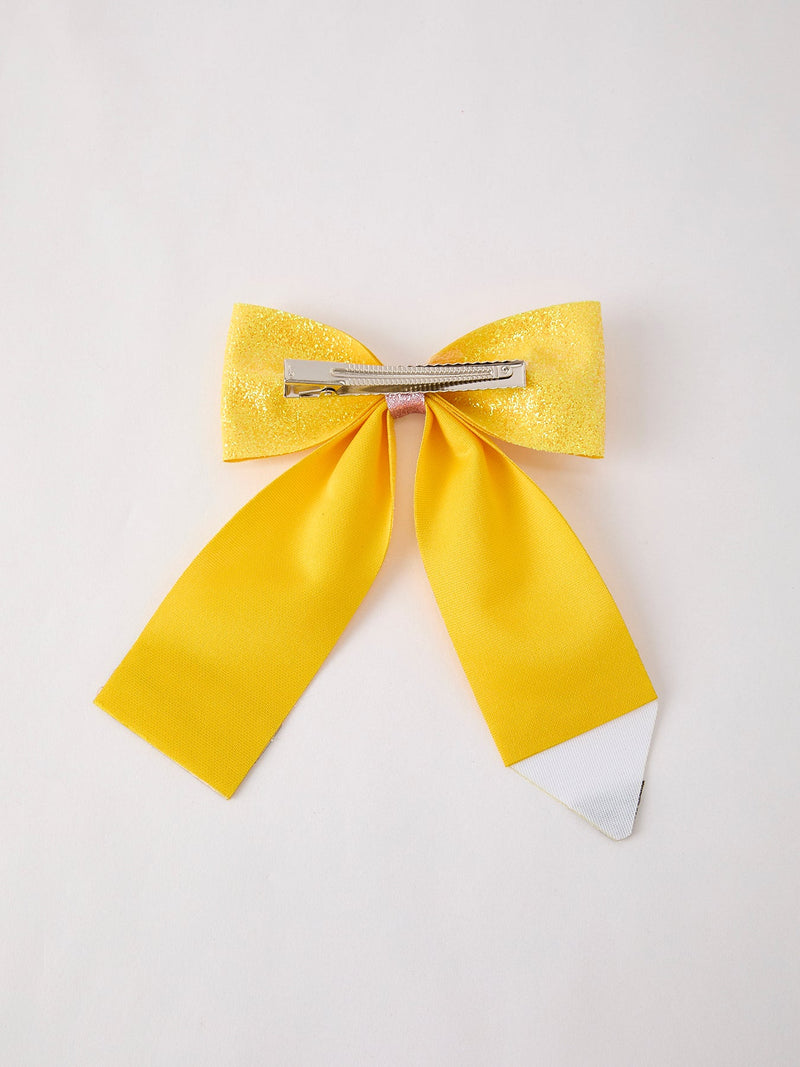 Back to School Sequin Bow Hairpin - 7